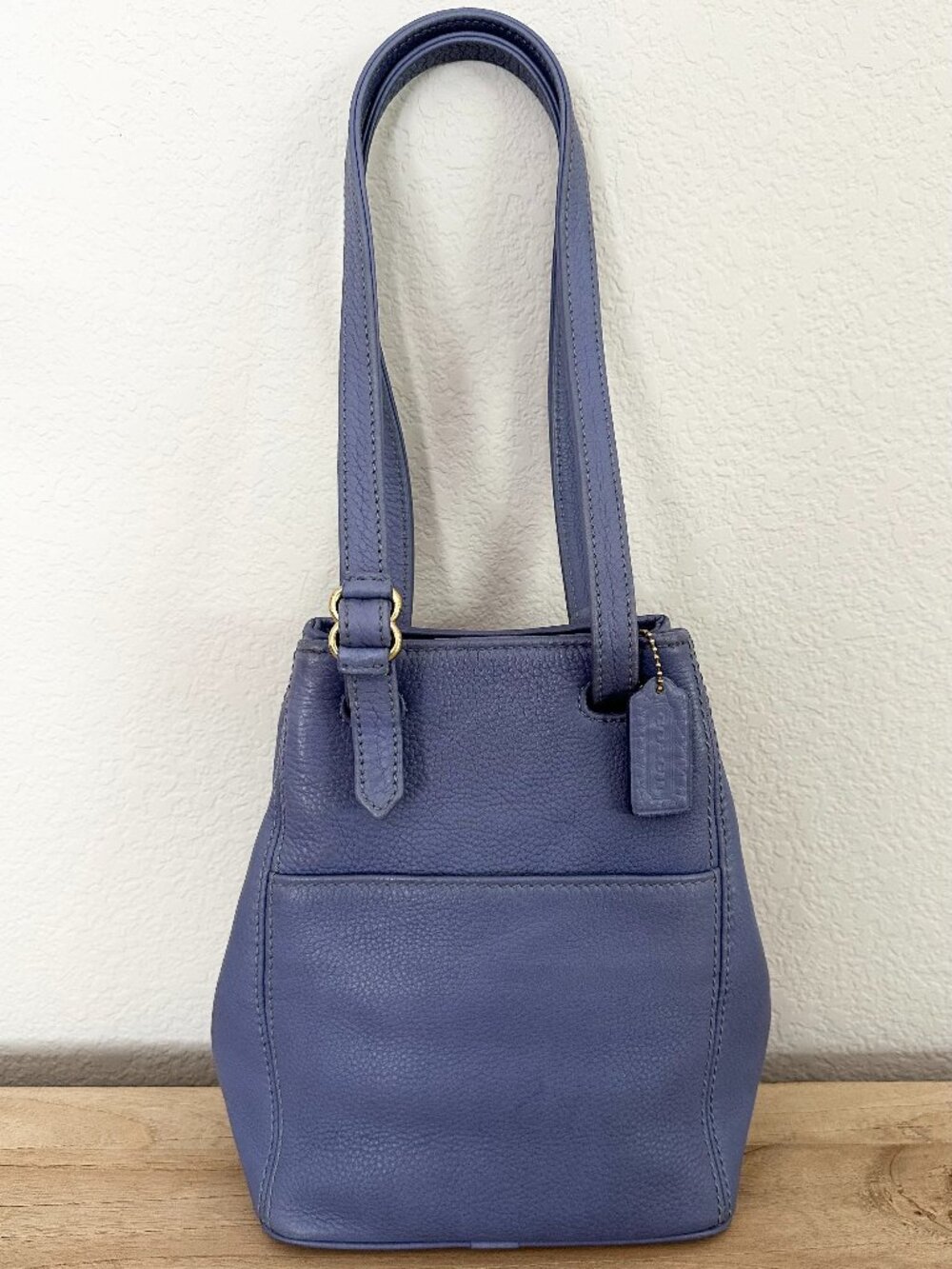 COACH Sonoma Drawstring Natural Grain – Periwinkle   USA / A7B-4923